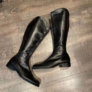 ANTONIO L’ARTIGIANO TALL BLACK LEATHER BOOT
